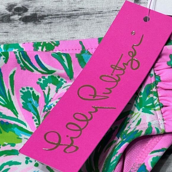 Lilly Pulitzer High Waisted Clancy Bikini Bottoms Oh Diamond Girl Engineered - Picture 9 of 11